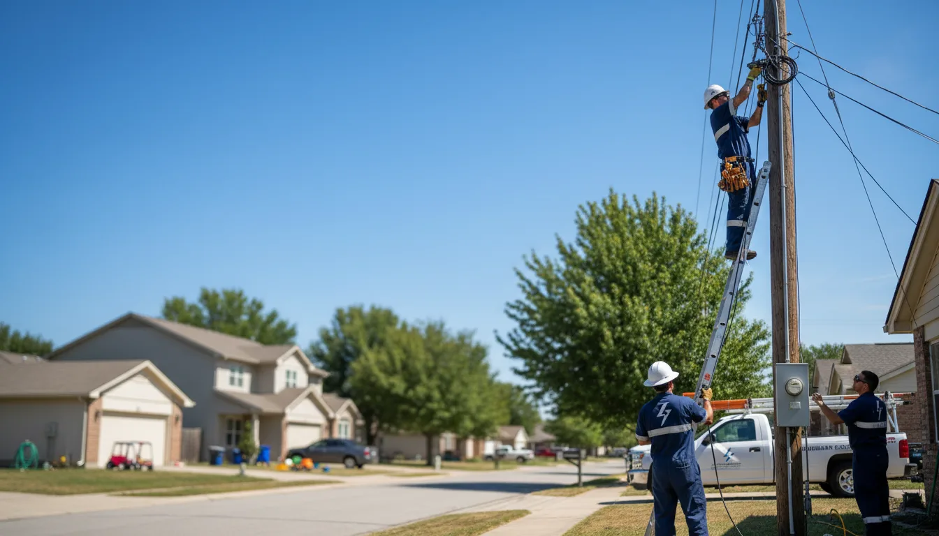 Residential electrician providing installation services in Apple Springs, TX